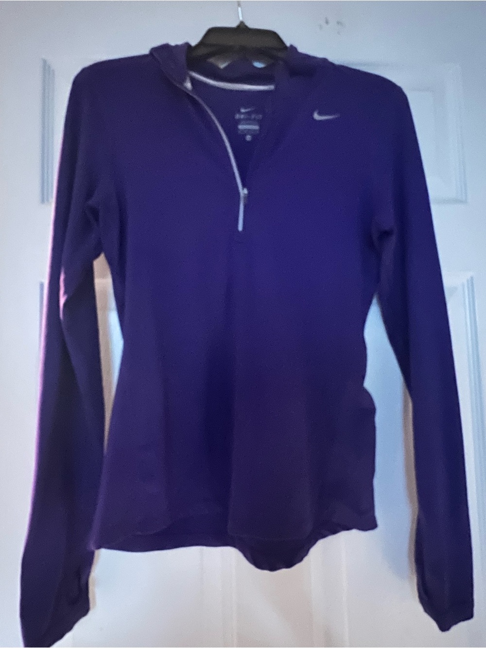 Nike Purple Hooded Half-Zip Pullover